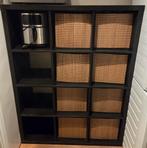 Kallax kast Ikea - Zwartbruin 112x147cm, Ophalen, Gebruikt, 100 tot 150 cm, 100 tot 150 cm