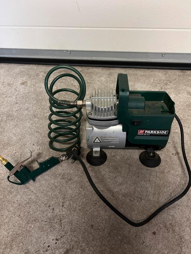 Parkside PABK 60 A1 Compressor, Doe-het-zelf en Verbouw, Compressors, Gebruikt, Minder dan 6 bar, Minder dan 25 liter, Minder dan 200 liter/min
