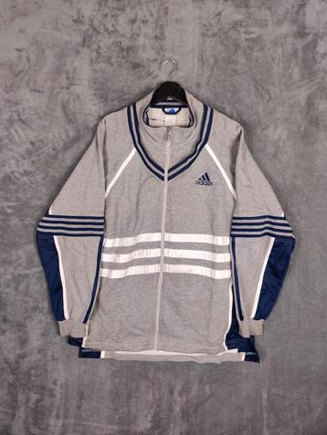 Vintage adidas Vest Trui jaren 90 Grijs oversized beschikbaar voor biedingen