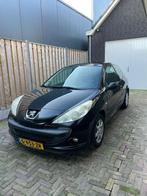 Peugeot 206+ 1.1 3D 2011 Zwart, Auto's, Voorwielaandrijving, Stof, 4 cilinders, Particulier