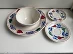 Boerenbont Servies 4 delig, Ophalen of Verzenden, Zo goed als nieuw, Bord(en), Aardewerk