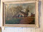 Vintage Schilderij - Boerderijlandschap, Antiek en Kunst, Kunst | Schilderijen | Klassiek, Ophalen