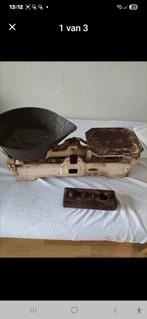 Oude weegschaal met gewichten, Antiek en Kunst, Ophalen of Verzenden