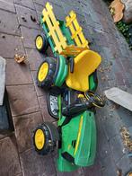 John Deere Elektrische Kindertractor met Aanhanger op ACCU, Ophalen, Gebruikt