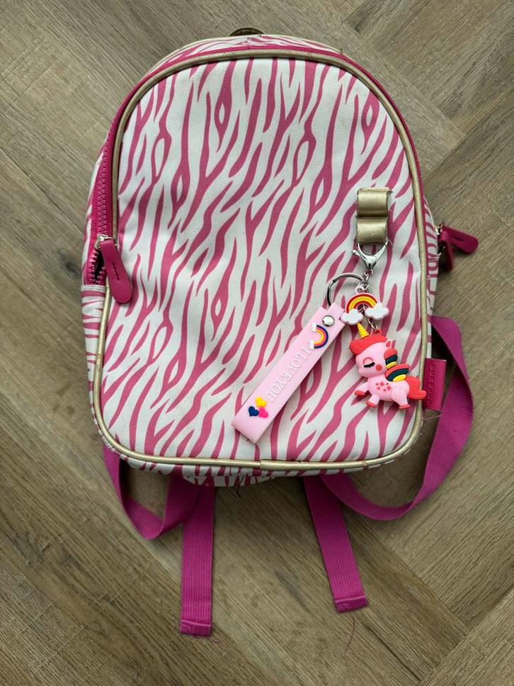 Leuke Beagles Rugzak - Roze Zebraprint, Sieraden, Tassen en Uiterlijk, Tassen | Rugtassen, Gebruikt, Overige merken, Minder dan 25 cm