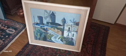 Dorpsgezicht met Molen werk van Rene Smeets 1905 - 1976 ., Antiek en Kunst, Kunst | Schilderijen | Klassiek, Ophalen of Verzenden