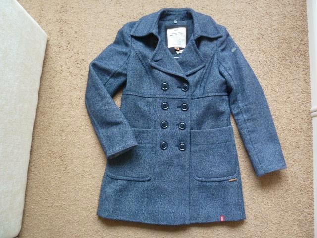 edc tweed jas maat M nieuwstaat, Kleding | Dames, Jassen | Winter, Zo goed als nieuw, Maat 38/40 (M), Blauw, Ophalen of Verzenden