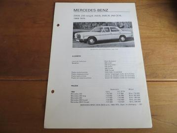 Vraagbaak Mercedes 230, 250, 250 C, 250 CE W114 /8 1969-1970