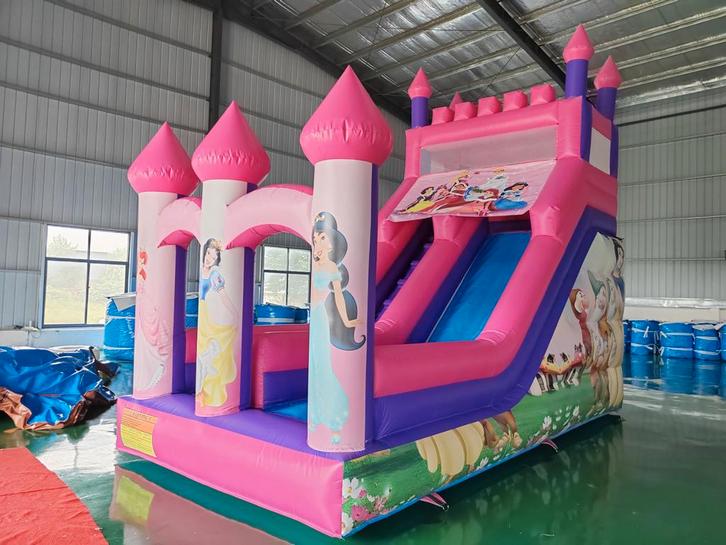 Prinsessen Springkasteel met Glijbaan te Huur, Hobby en Vrije tijd, Feestartikelen | Verhuur, Nieuw, Overige, Ophalen