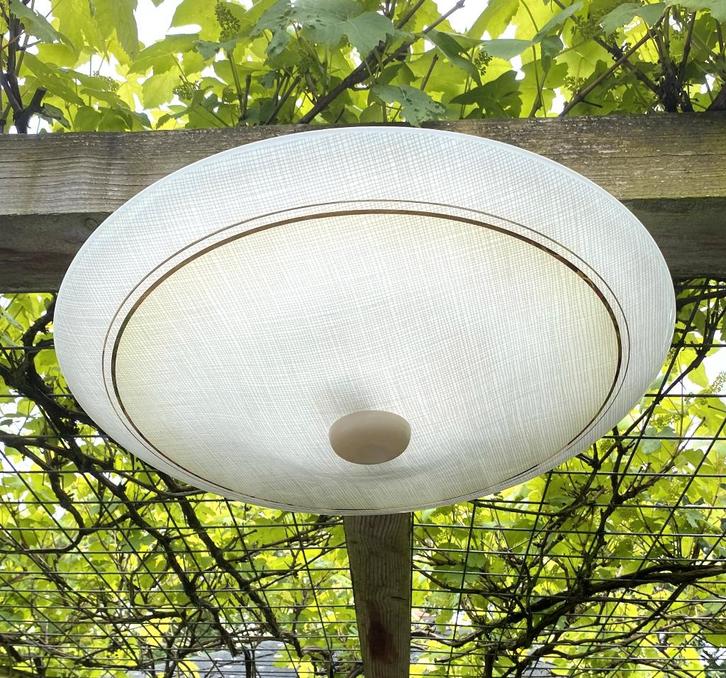 Mooie Retro Plafonniére - retro plafondlamp mid century, Huis en Inrichting, Lampen | Plafondlampen, Zo goed als nieuw, Glas, Ophalen
