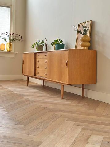 Vintage dressoir Clausen & Søn, lowboard hout jaren 50/60 beschikbaar voor biedingen