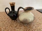 Vintage retro vaasjes met goud accent West Germany, Ophalen of Verzenden