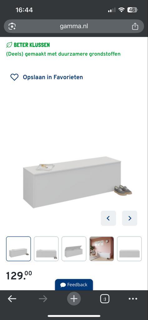 Eettafelbank met opslagruimte, Huis en Inrichting, Banken | Bankstellen, Zo goed als nieuw, Kunststof, Ophalen