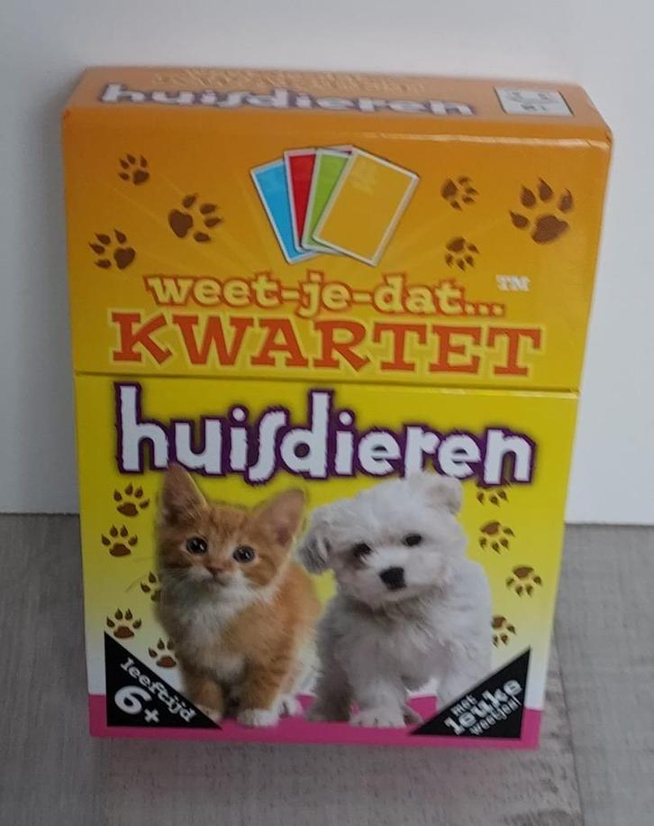Weet-je-dat.. kwartet huisdieren, Verzamelen, Speelkaarten, Jokers en Kwartetten, Zo goed als nieuw, Kwartet(ten), Ophalen of Verzenden