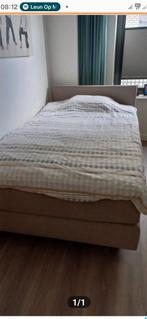 Superdeluxe Eenpersoons Bed 1.20 x 2.00, Huis en Inrichting, Slaapkamer | Bedden, Ophalen, Eenpersoons, Beige, Zo goed als nieuw