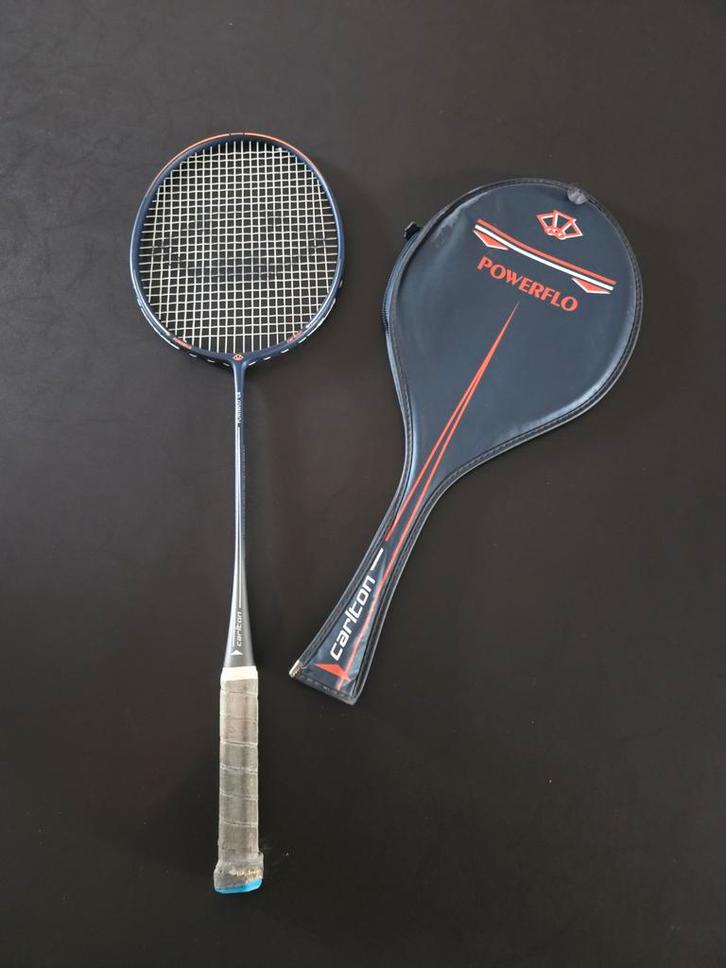 Carlton Powerflo Badminton Racket met Hoes, Sport en Fitness, Badminton, Gebruikt, Racket(s), Ophalen
