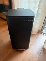 Zwarte Songmics prullenbak – 50 liter – met softclose deksel, Huis en Inrichting, Woonaccessoires | Prullenbakken, Ophalen, Met pedaal