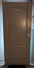 Vol houten binnendeur opdek, Doe-het-zelf en Verbouw, Deuren en Horren, Gebruikt, 80 tot 100 cm, Binnendeur, Ophalen of Verzenden
