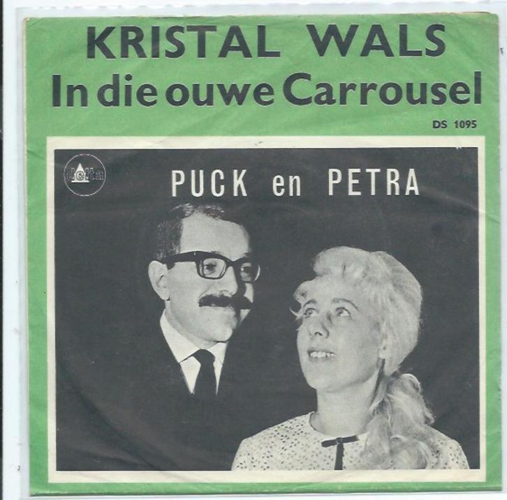 Puck en Petra- Kristal Wals blauwe hoes, Cd's en Dvd's, Vinyl | Nederlandstalig, Gebruikt, Levenslied of Smartlap, Overige formaten