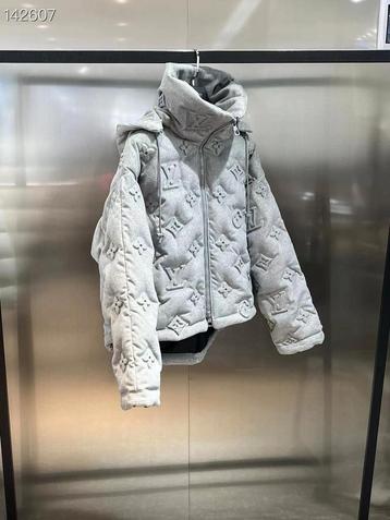 Louise Vuitton Puffer Jacket Jas Winterjas grijs zwart S M L beschikbaar voor biedingen
