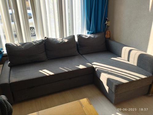 Hoekbank/slaapbank grijs Ikea, Huis en Inrichting, Banken | Complete zithoeken, Gebruikt, Ophalen