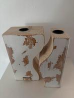 Kandelaars exclusief model van hout, Ophalen of Verzenden, Zo goed als nieuw