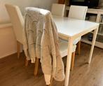 IKEA Eetset: Tafel + 4 Stoelen - Wit, Ophalen, Gebruikt, 50 tot 100 cm, 100 tot 150 cm
