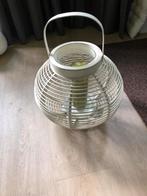 Rieten witte mooie lantaarn!, Huis en Inrichting, Ophalen of Verzenden, Zo goed als nieuw, Hout, Minder dan 25 cm