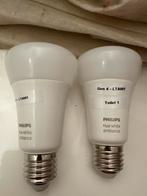 2x Philips Hue White Ambiance E27, 30 tot 60 watt, Led-lamp, Gebruikt, E27 (groot)