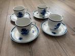4 vintage Mosa Maastricht koffiekopjes met schotels, Ophalen of Verzenden, Gebruikt, Kop en/of schotel