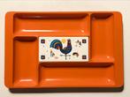 Retro oranje hapjes schaal, Verzamelen, Retro, Verzenden, Huis en Inrichting