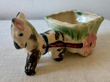 Vintage plantenbakje paardje aardewerk beschikbaar voor biedingen