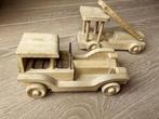 Houten speelgoed, twee auto's., Ophalen of Verzenden, Gebruikt, Overige typen