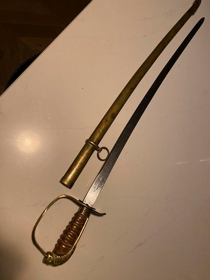 Officiers Sabel met VOC merk degen met schede Batavia, Verzamelen, Militaria | Algemeen, Overige soorten, Zwaard of Sabel, Azië