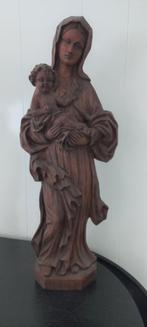 Prachtig antiek houten Mariabeeld, Ophalen of Verzenden
