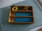 Mooie houten organizer, bestekbak. 36x28x8cm., Ophalen of Verzenden, Zo goed als nieuw, Rechthoekig, Hout