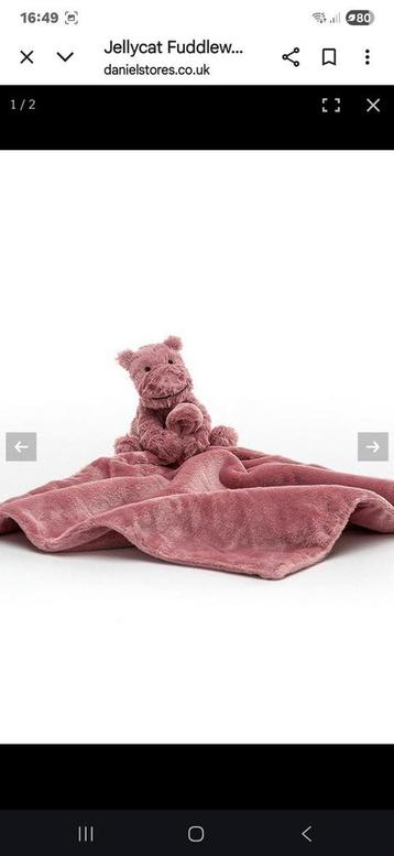 Jellycat Fuddlewuddle HIPPO Soother.  beschikbaar voor biedingen