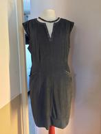 Grijs suedine jurkje met studs en zakken VINTAGE, Maat 38/40 (M), Ophalen of Verzenden, Zo goed als nieuw, Grijs