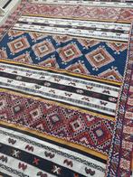 Uniek handgemaakt berberkleed in kilim stijl, 195x300, Ophalen of Verzenden, Zo goed als nieuw, Rechthoekig