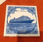 Holland America Line Siertegel 10x10cm Delfts Blauw, Antiek en Kunst, Ophalen of Verzenden
