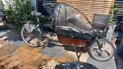 bakfiets, Fietsen en Brommers, Fietsen | Bakfietsen, Gebruikt, Fietsfabriek, 2 kinderen, Huif, Ophalen