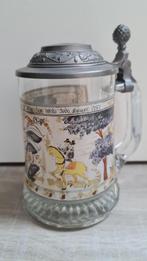 Kristallen bierpul mondgeblazen met historische afbeeldinge, Ophalen of Verzenden, Zo goed als nieuw, Pul(len), Overige merken