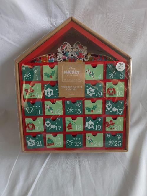 Primark adventskalender hout Mickey Minnie Mouse kerst, Verzamelen, Disney, Nieuw, Overige typen, Mickey Mouse, Ophalen of Verzenden