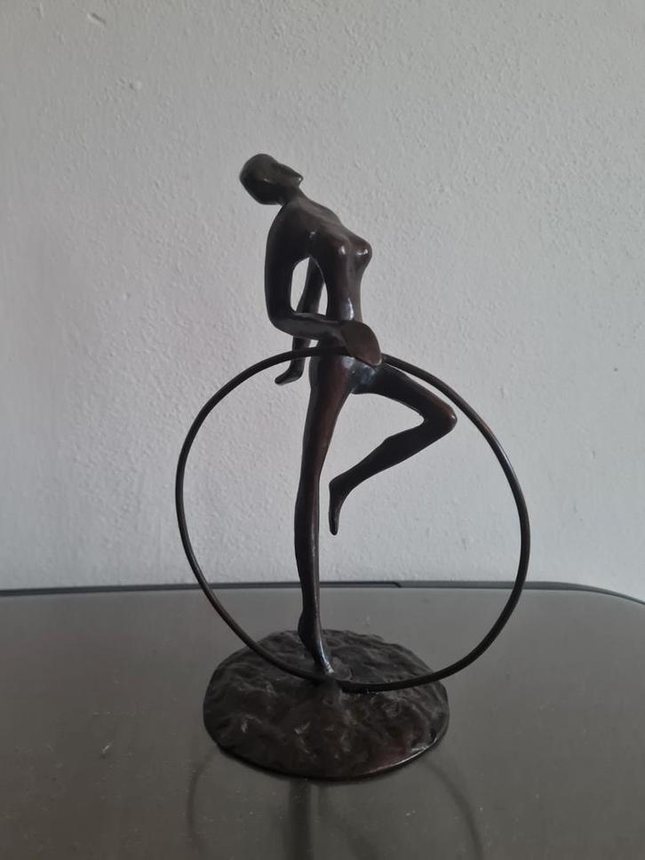 Vintage massief bronzen ballerina ballet beeldje sculptuur, Antiek en Kunst, Kunst | Beelden en Houtsnijwerken, Ophalen of Verzenden