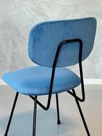 Kembo eettafelstoel WH Gispen vintage eetkamerstoel blauw, Gebruikt, Kembo, Vintage, Ophalen of Verzenden
