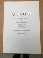 Te koop Gebruiksaanwijzing QUAD 66 voorversterker Nederlands, Ophalen of Verzenden, Zo goed als nieuw