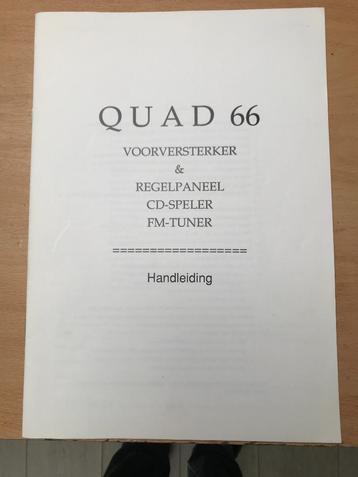 Te koop Gebruiksaanwijzing QUAD 66 voorversterker Nederlands beschikbaar voor biedingen