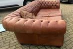 Prachtige XL chesterfield look lederen bank, Gebruikt, Ophalen