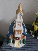 Vintage kersthuisje/kerk met waxine verlichting, Diversen, Kerst, Ophalen, Gebruikt