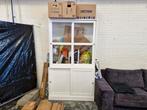 Buffet kast wit Ikea met glazen planken., Ophalen of Verzenden, Zo goed als nieuw, 25 tot 50 cm, 50 tot 100 cm